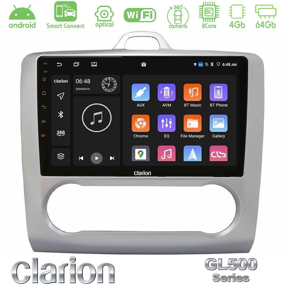 Kimpiris - Clarion GL500 Series 8Core Android ClarionOS 4+64GB Ford Focus Auto AC Navigation Multimedia Tablet 9"
