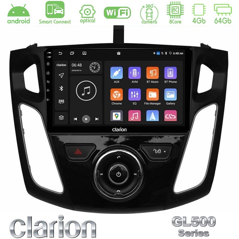 Kimpiris - Clarion GL500 Series 8Core Android ClarionOS 4+64GB Ford Focus 2012-2018 Navigation Multimedia Tablet 9"