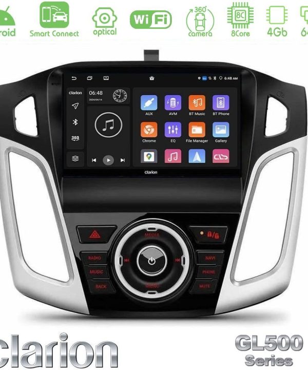 Kimpiris - Clarion GL500 Series 8Core Android ClarionOS 4+64GB Ford Focus 2012-2018 Navigation Multimedia Tablet 9"