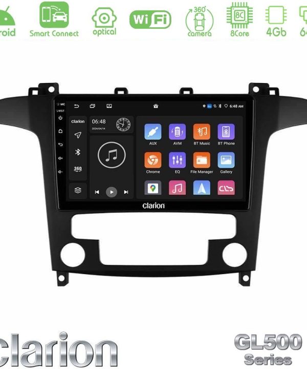 Kimpiris - Clarion GL500 Series 8Core Android ClarionOS 4+64GB  Ford S-Max 2006-2012 Navigation Multimedia Tablet 9"