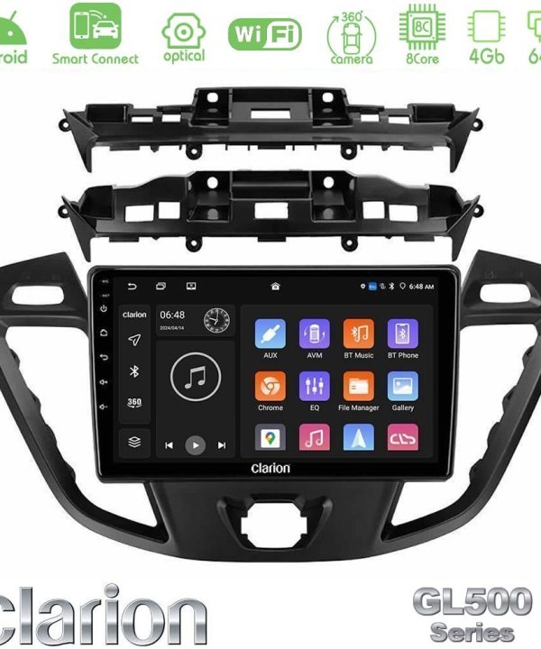 Kimpiris - Clarion GL500 Series 8Core Android ClarionOS 4+64GB  Ford Transit Custom/Tourneo Custom Navigation Multimedia Tablet 9"