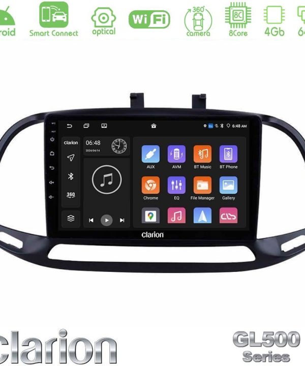 Kimpiris - Clarion GL500 Series 8Core Android ClarionOS 4+64GB  Fiat Doblo 2015-2022 Navigation Multimedia Tablet 9"