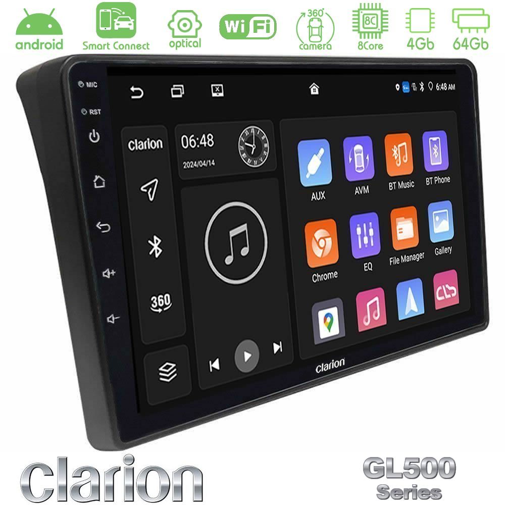 Kimpiris - Clarion GL500 Series 8Core Android ClarionOS 4+64GB Fiat Ducato/Citroen Jumper/Peugeot Boxer Navigation Multimedia Tablet 9"