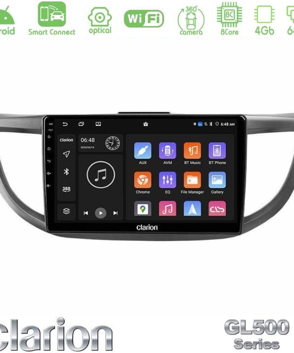 Kimpiris - Clarion GL500 Series 8Core Android ClarionOS 4+64GB  Honda CRV 2012-2017 Navigation Multimedia Tablet 9"