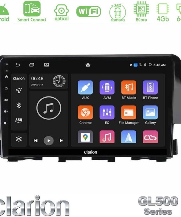 Kimpiris - Clarion GL500 Series 8Core Android ClarionOS 4+64GB  Honda Civic 2016-2020 Navigation Multimedia Tablet 9"