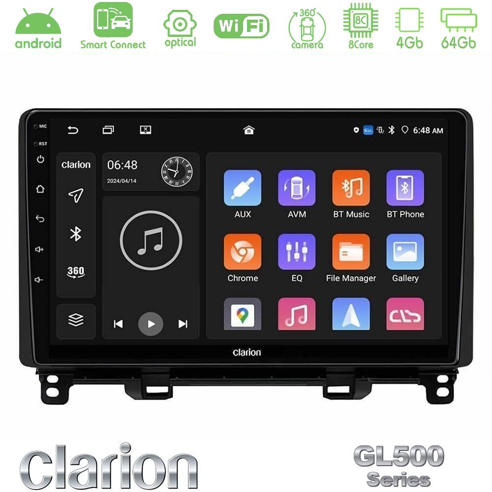 Kimpiris - Clarion GL500 Series 8Core Android ClarionOS Honda Jazz RHD 2021-2025 Navigation Multimedia Tablet 10"