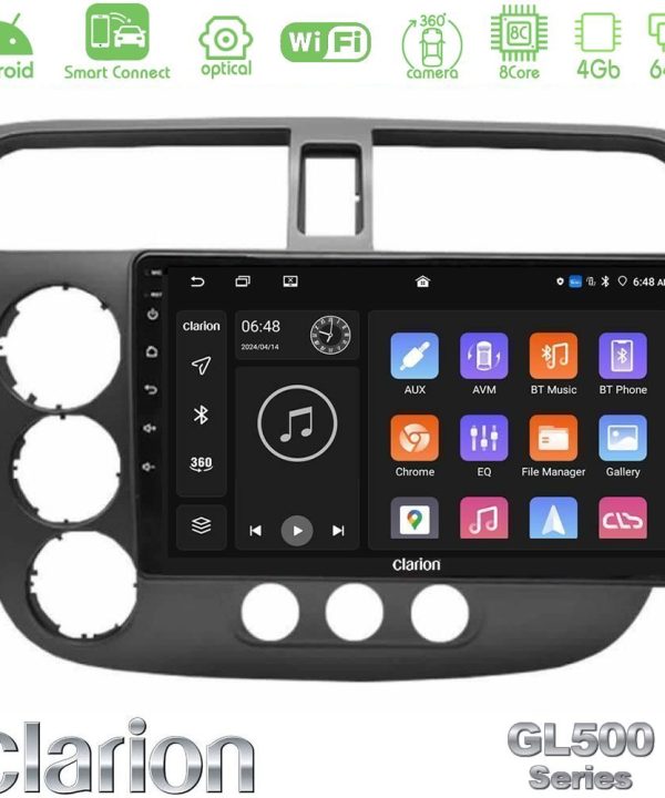 Kimpiris - Clarion GL500 Series 8Core Android ClarionOS 4+64GB  Honda Civic 2001-2005 Navigation Multimedia Tablet 9"