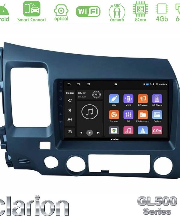 Kimpiris - Clarion GL500 Series 8Core Android ClarionOS 4+64GB  Honda Civic 2006-2011 Navigation Multimedia Tablet 9"