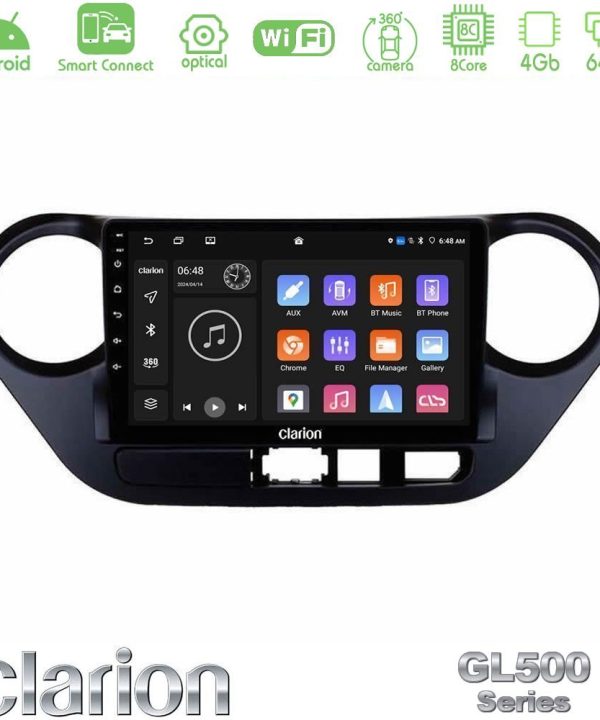 Kimpiris - Clarion GL500 Series 8Core Android ClarionOS 4+64GB  Hyundai i10 2014-2020 Navigation Multimedia Tablet 9"