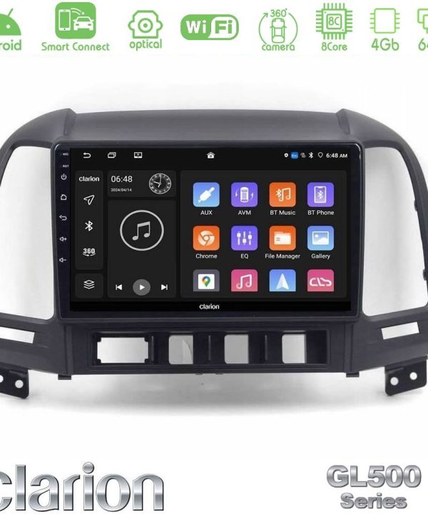 Kimpiris - Clarion GL500 Series 8Core Android ClarionOS 4+64GB Hyundai Santa Fe 2006-2013 Navigation Multimedia Tablet 10"