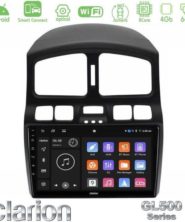 Kimpiris - Clarion GL500 Series 8Core Android ClarionOS 4+64GB Hyundai Santa Fe 2000-2006 Navigation Multimedia Tablet 9"