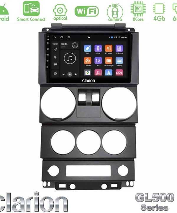 Kimpiris - Clarion GL500 Series 8Core Android ClarionOS 4+64GB  Jeep Wrangler 2Door 2008-2010 Navigation Multimedia Tablet 9"