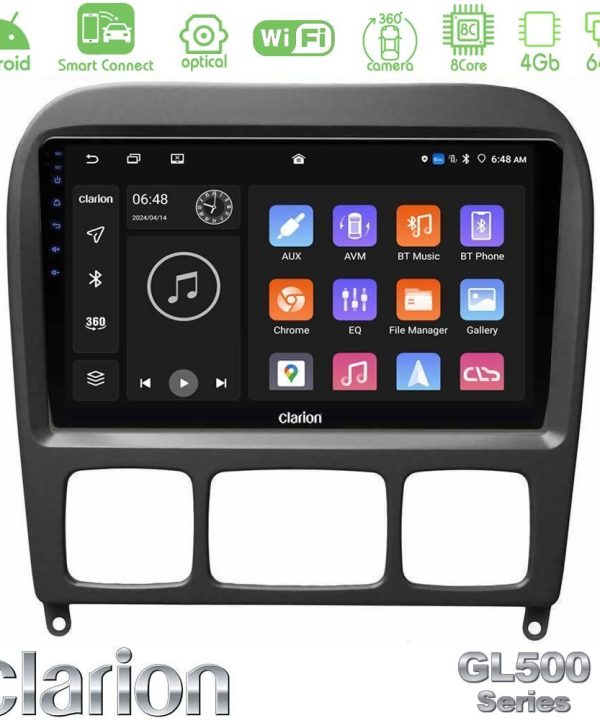 Kimpiris - Clarion GL500 Series 8Core Android ClarionOS 4+64GB  Mercedes S Class 1999-2004 (W220) Navigation Multimedia Tablet 9"