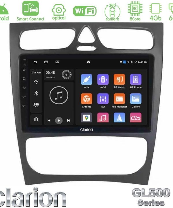 Kimpiris - Clarion GL500 Series 8Core Android ClarionOS 4+64GB  Mercedes C Class (W203) Navigation Multimedia Tablet 9"