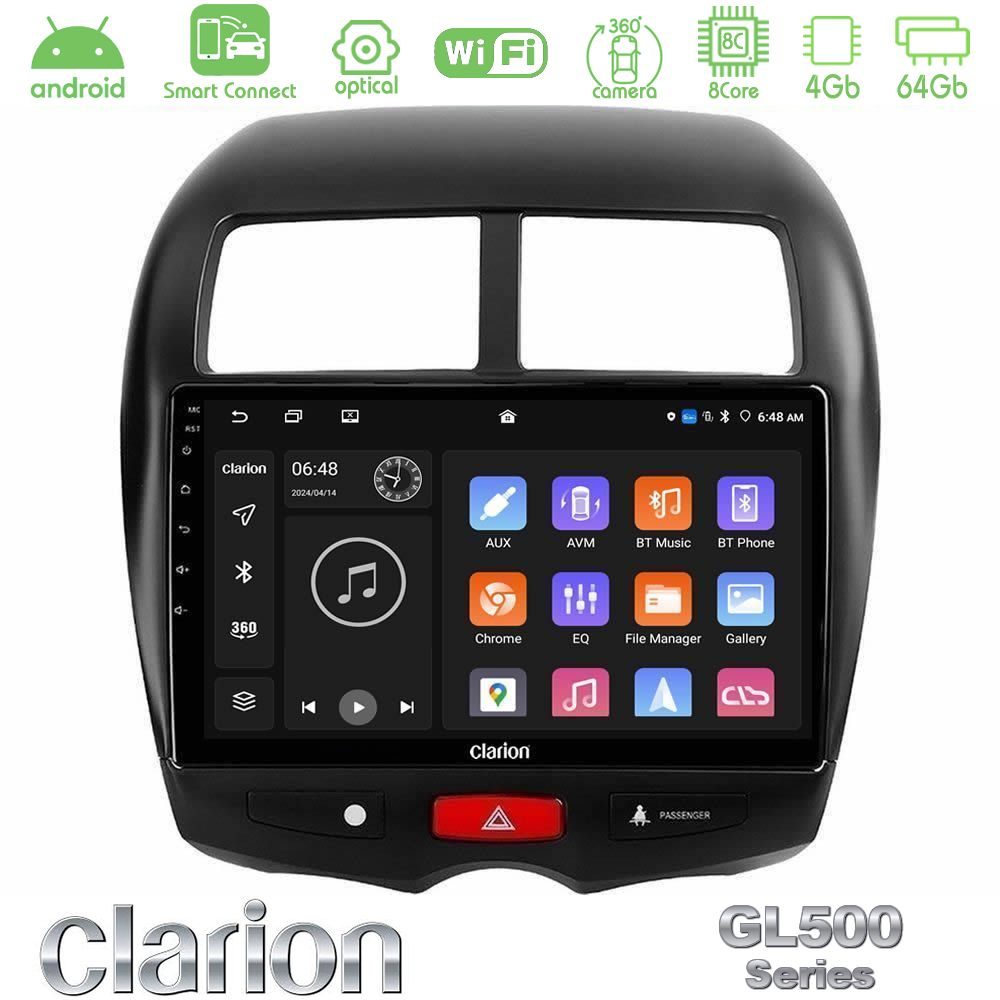 Kimpiris - Clarion GL500 Series 8Core Android ClarionOS 4+64GB Mitsubishi ASX Navigation Multimedia Tablet 10"
