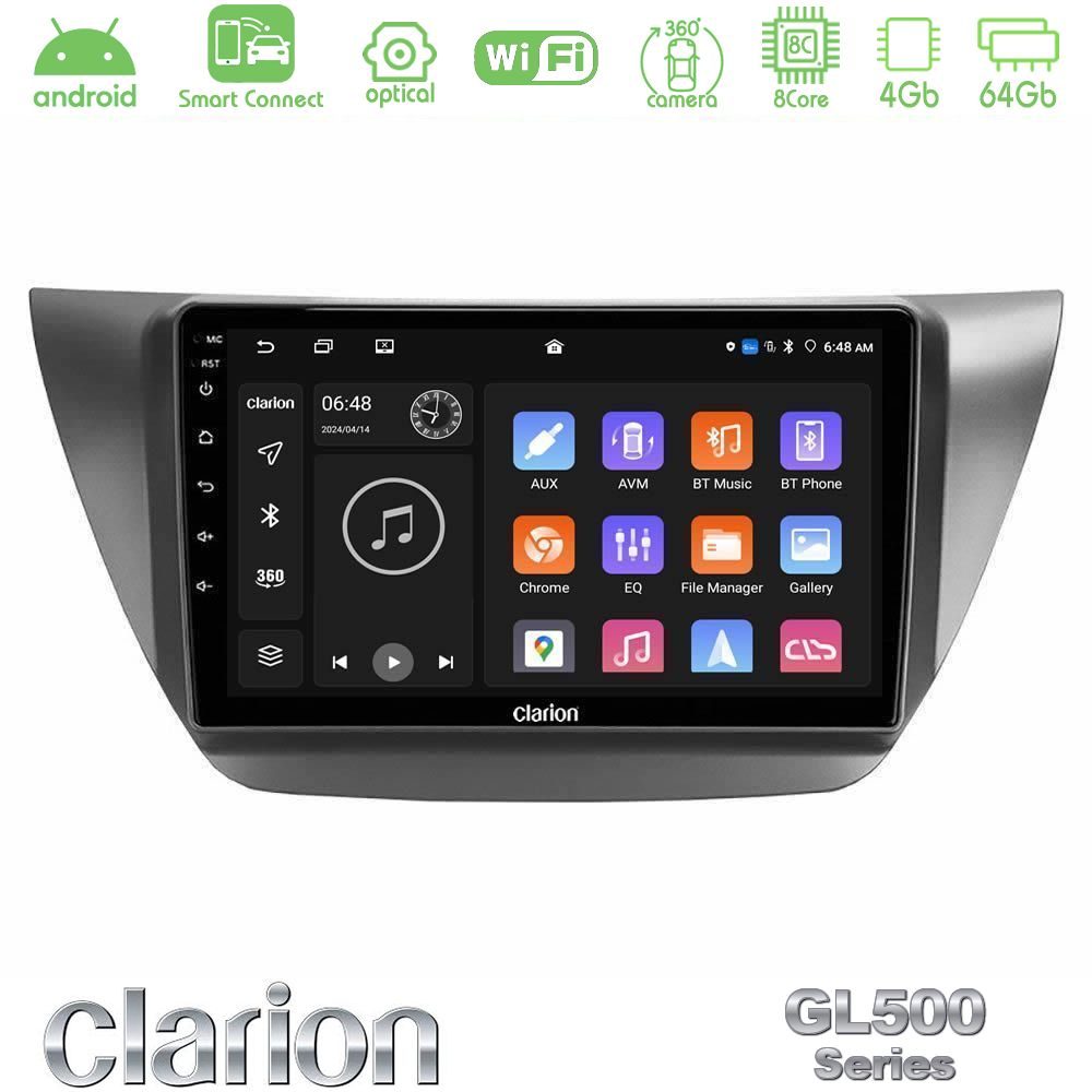 Kimpiris - Clarion GL500 Series 8Core Android ClarionOS 4+64GB Mitsubishi Lancer 2004 – 2008 Navigation Multimedia Tablet 9"