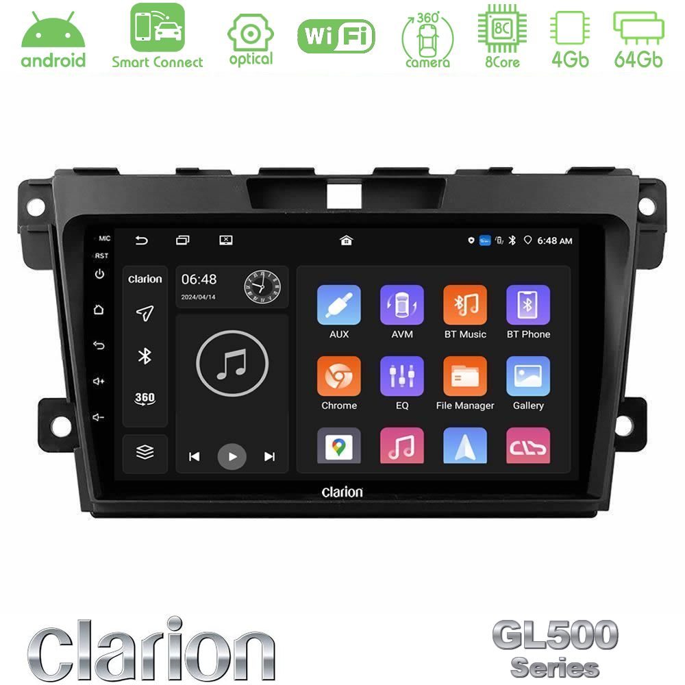 Kimpiris - Clarion GL500 Series 8Core Android ClarionOS 4+64GB Mazda CX-7 2007-2011 Navigation Multimedia Tablet 9"
