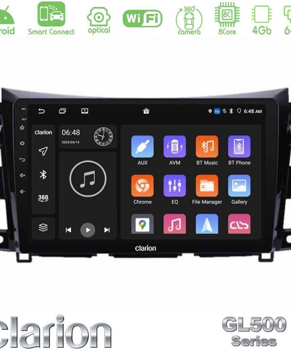 Kimpiris - Clarion GL500 Series 8Core Android ClarionOS 4+64GB  Nissan Navara NP300 Navigation Multimedia Tablet 9"