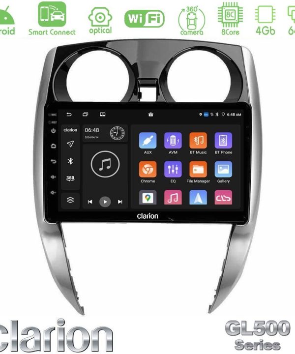 Kimpiris - Clarion GL500 Series 8Core Android ClarionOS 4+64GB  Nissan Note 2013-2018 Navigation Multimedia Tablet 10"