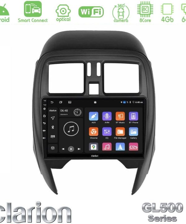 Kimpiris - Clarion GL500 Series 8Core Android ClarionOS 4+64GB  Nissan Micra 2013-2016 Navigation Multimedia Tablet 9"