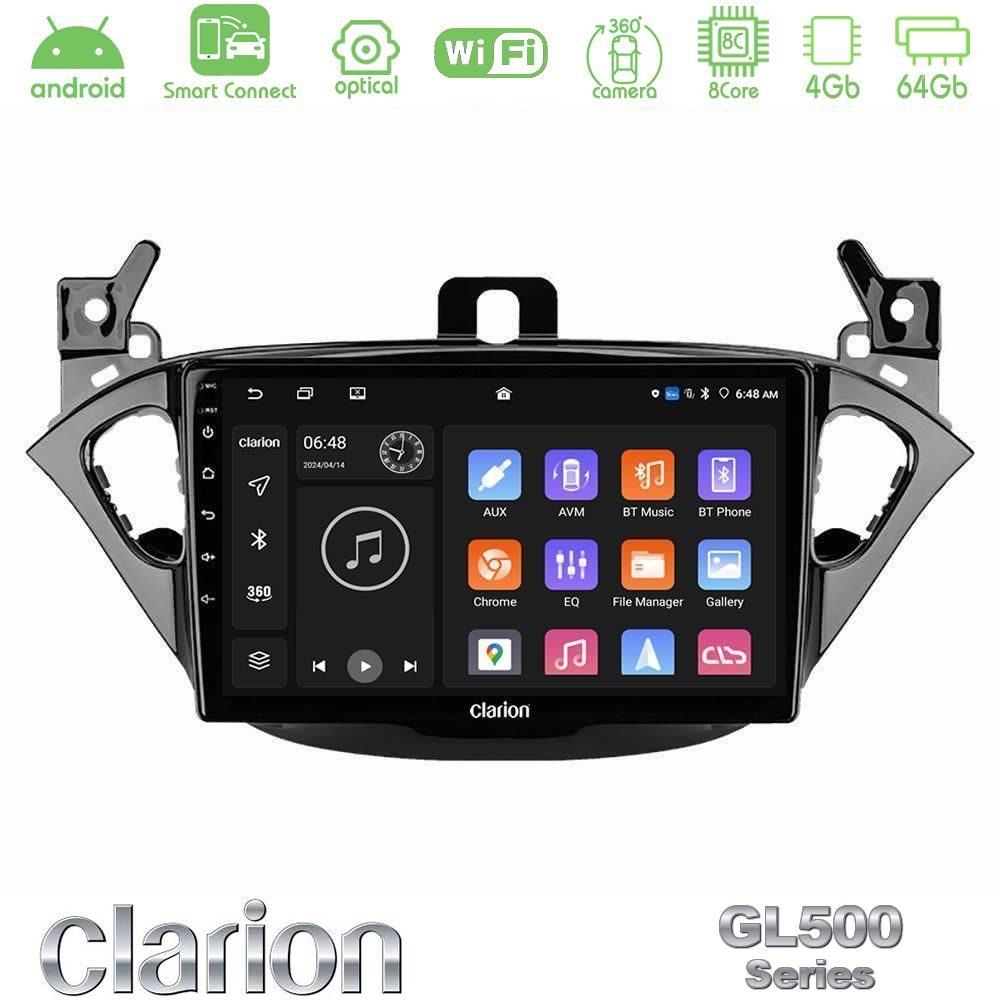 Kimpiris - Clarion GL500 Series 8Core Android ClarionOS 4+64GB Opel Corsa E/Adam Navigation Multimedia Tablet 9"