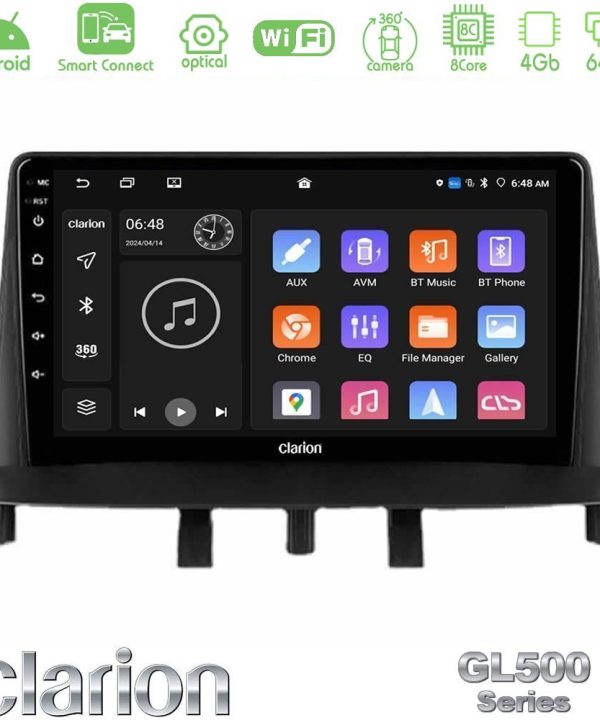 Kimpiris - Clarion GL500 Series 8Core Android ClarionOS 4+64GB  Renault Megane 3 2009-2013 Navigation Multimedia Tablet 9"