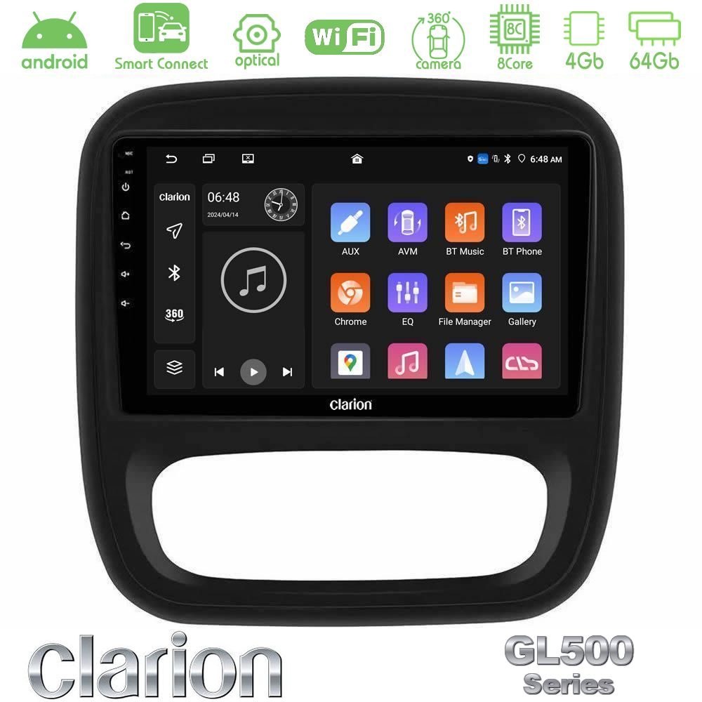 Kimpiris - Clarion GL500 Series 8Core Android ClarionOS 4+64GB Renault/Nissan/Opel/Fiat Navigation Multimedia Tablet 9"