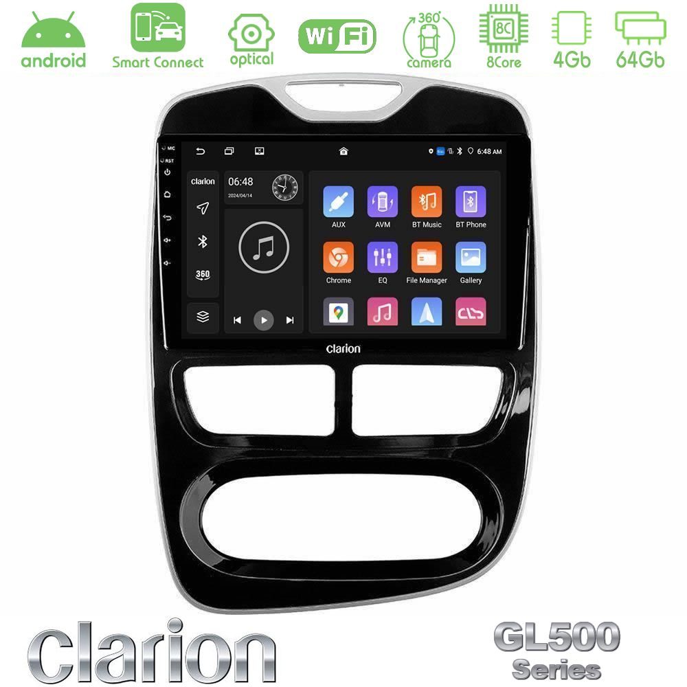 Kimpiris - Clarion GL500 Series 8Core Android ClarionOS 4+64GB Renault Clio 2012-2019 Navigation Multimedia Tablet 9"