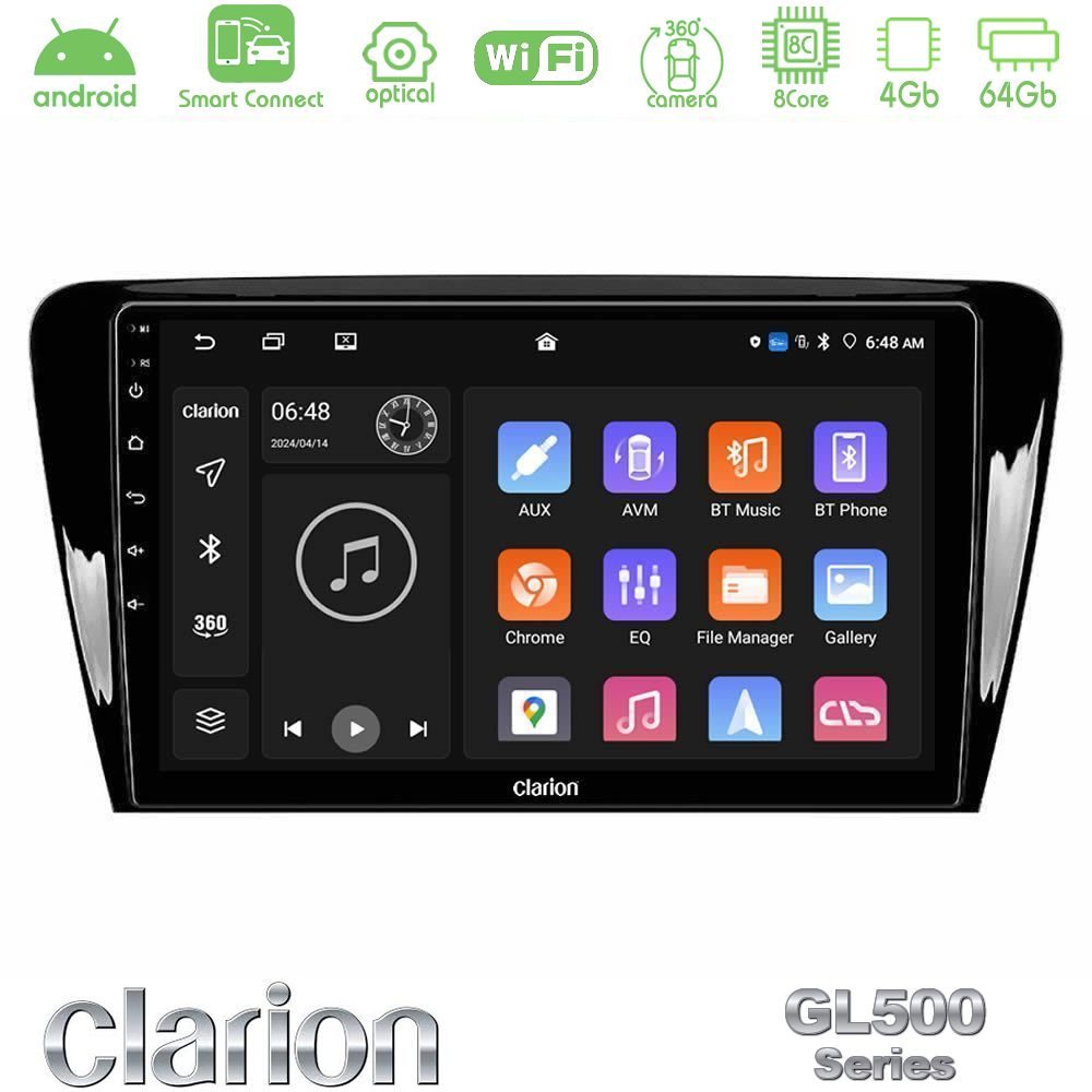 Kimpiris - Clarion GL500 Series 8Core Android ClarionOS 4+64GB Skoda Octavia 7 Navigation Multimedia Tablet 10"