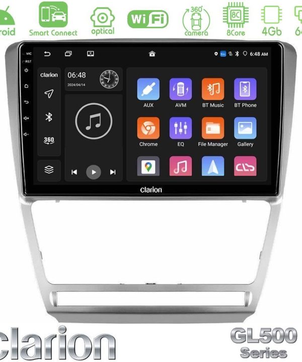 Kimpiris - Clarion GL500 Series 8Core Android ClarionOS 4+64GB  Skoda Octavia 5 Navigation Multimedia Tablet 10"
