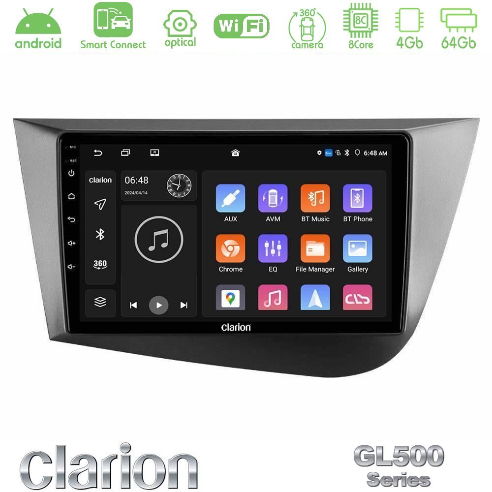Kimpiris - Clarion GL500 Series 8Core Android ClarionOS 4+64GB Seat Leon Navigation Multimedia Tablet 9"