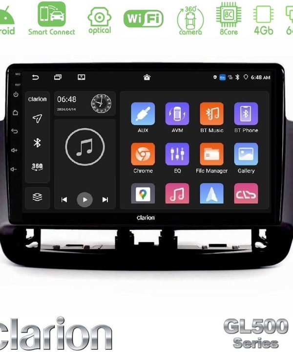 Kimpiris - Clarion GL500 Series 8Core Android ClarionOS 4+64GB  Seat Ibiza 2012-2015 Navigation Multimedia Tablet 9"   (Piano Black)