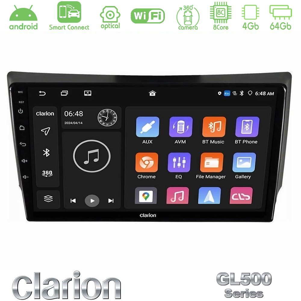 Kimpiris - Clarion GL500 Series 8Core Android ClarionOS 4+64GB Ssangyong Rexton 2002-2006 Navigation Multimedia Tablet 9"