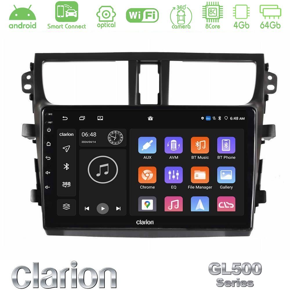 Kimpiris - Clarion GL500 Series 8Core Android ClarionOS 4+64GB Suzuki Celerio 2014-2020 Navigation Multimedia Tablet 9"