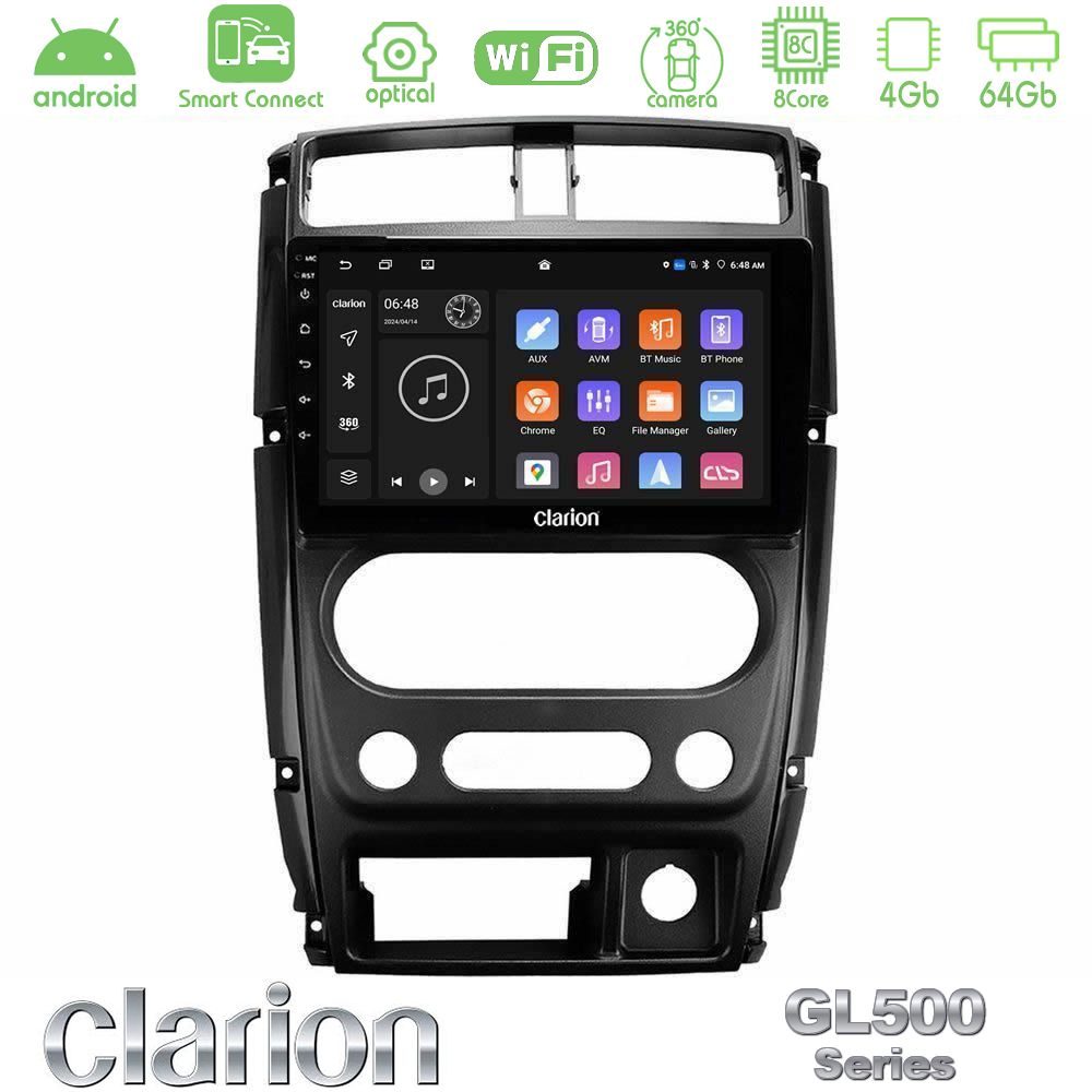 Kimpiris - Clarion GL500 Series 8Core Android ClarionOS 4+64GB Suzuki Jimny 2007-2017 Navigation Multimedia Tablet 9"