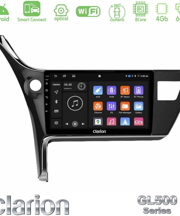Kimpiris - Clarion GL500 Series 8Core Android ClarionOS 4+64GB  Toyota Corolla 2017-2018 Navigation Multimedia Tablet 10"