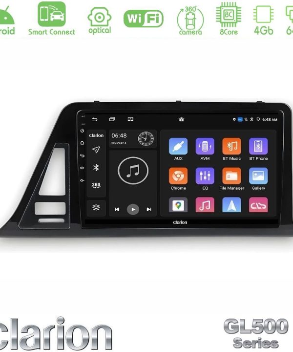 Kimpiris - Clarion GL500 Series 8Core Android ClarionOS 4+64GB Toyota CH-R RHD (Low Version) Navigation Multimedia Tablet 9″