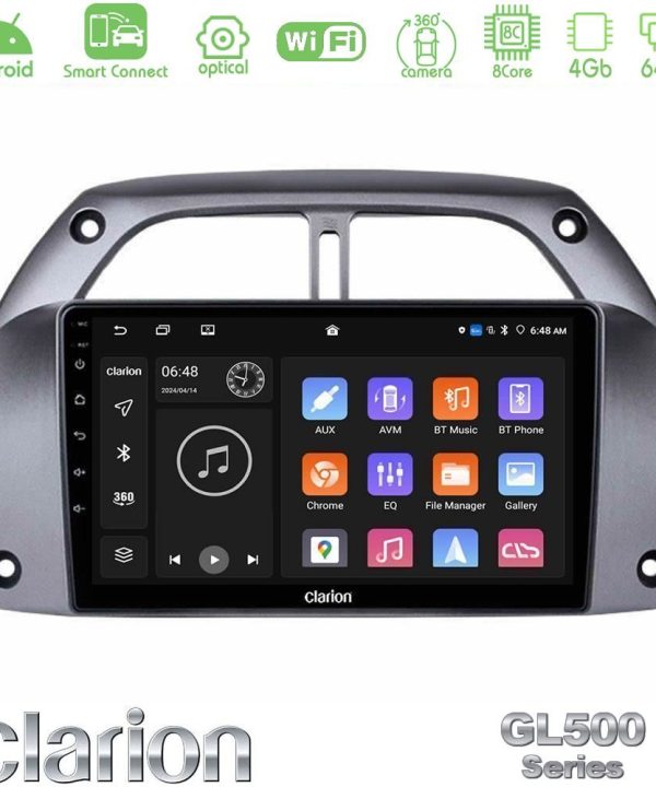 Kimpiris - Clarion GL500 Series 8Core Android ClarionOS 4+64GB  Toyota RAV4 2001 - 2006 Navigation Multimedia Tablet 9"