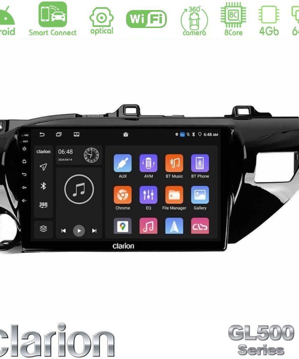 Kimpiris - Clarion GL500 Series 8Core Android ClarionOS 4+64GB  Toyota Hilux 2017-2021 Navigation Multimedia Tablet 10"