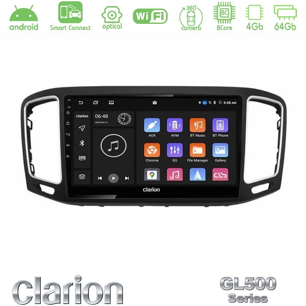 Kimpiris - Clarion GL500 Series 8Core Android ClarionOS 4+64GB VW Sharan 2015-2023 Navigation Multimedia Tablet 9"