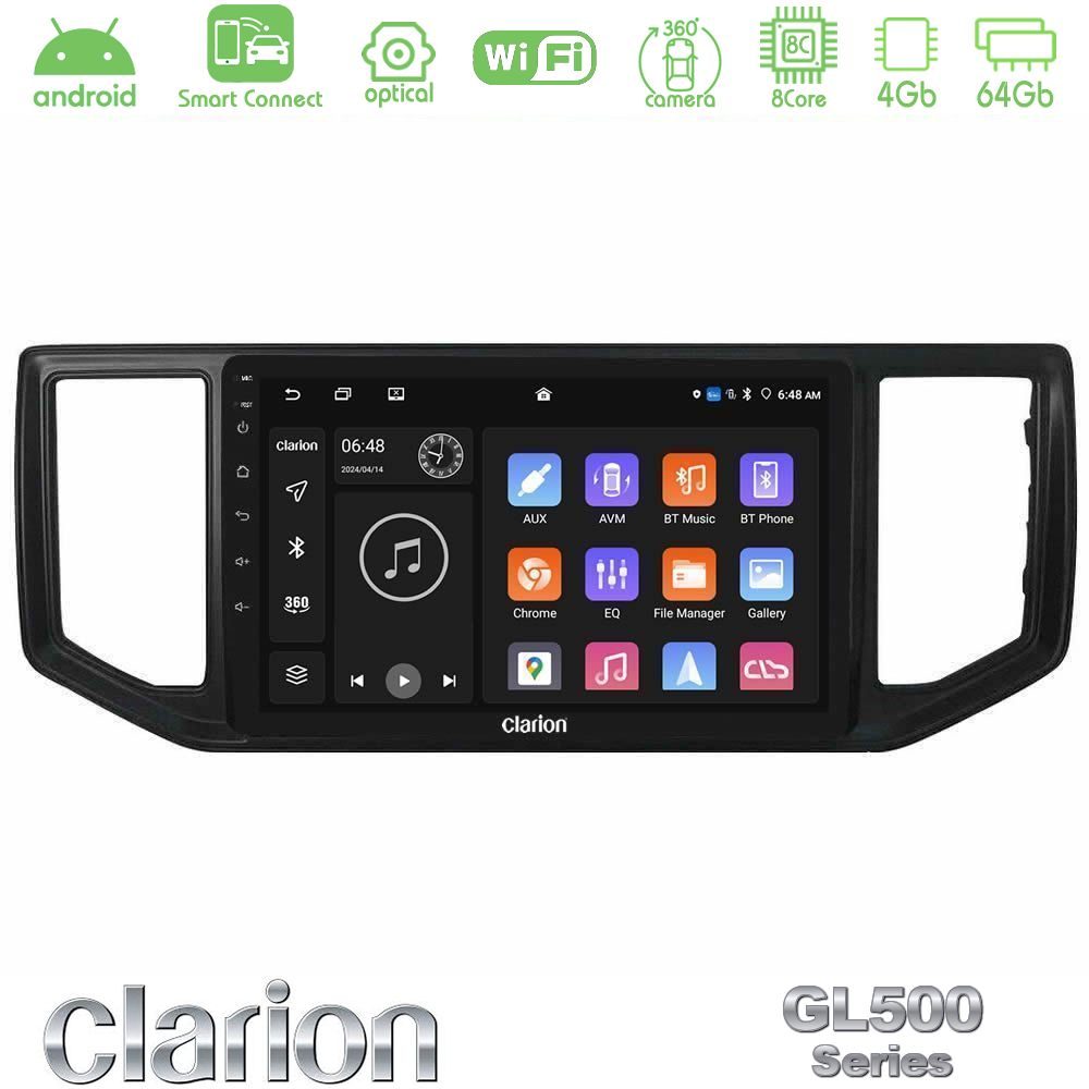 Kimpiris - Clarion GL500 Series 8Core Android ClarionOS 4+64GB VW Amarok 2017-2022 Navigation Multimedia Tablet 9"