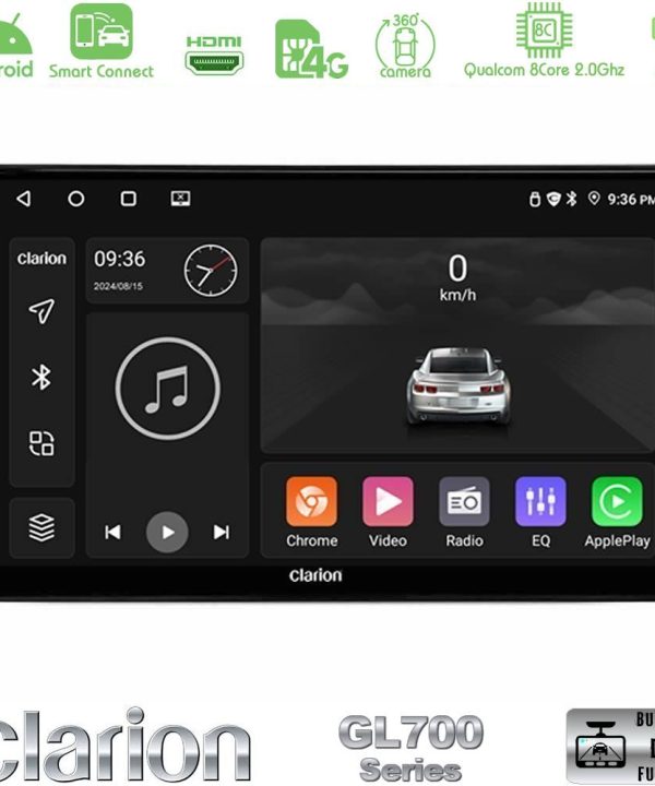 Kimpiris - Clarion GL700 QUALCOMM Series Ford Transit 2007 – 2013 8Core Android ClarionOS 4+64GB Navigation Multimedia Tablet 10" Με Carplay & Android Auto Με Carplay & Android Auto