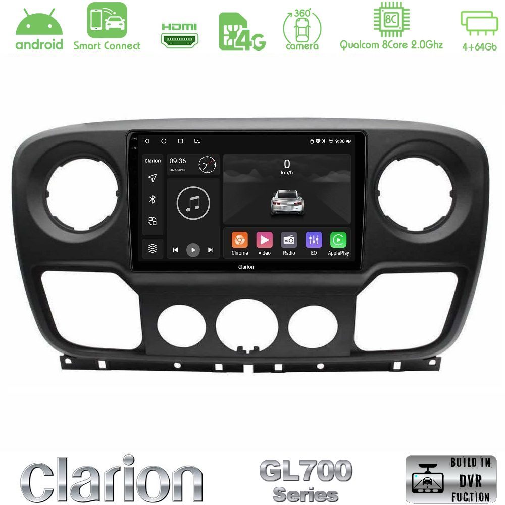 Kimpiris - Clarion GL700 QUALCOMM Series 8Core Android ClarionOS 4+64GB Renault/Nissan/Opel Navigation Multimedia Tablet 10" Με Carplay & Android Auto