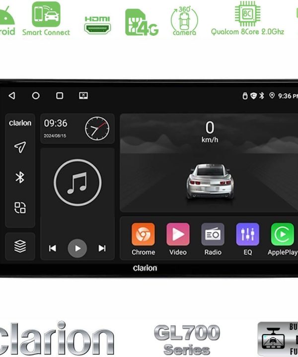Kimpiris - Clarion GL700 QUALCOMM Series 8Core Android ClarionOS 4+64GB Opel Vivaro/Renault Trafic/Nissan Primastar Navigation Multimedia Tablet 10" Με Carplay & Android Auto