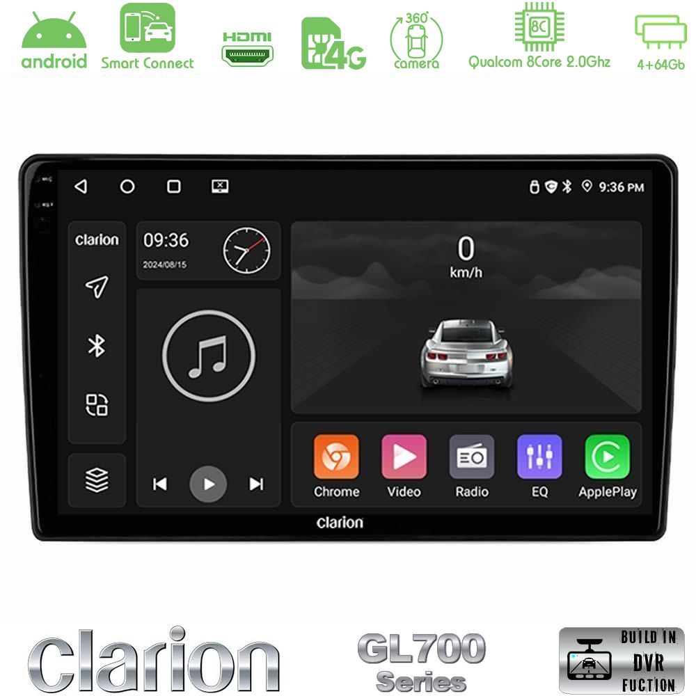 Kimpiris - Clarion GL700 QUALCOMM Series 8Core Android ClarionOS 4+64GB Opel Vivaro/Renault Trafic/Nissan Primastar Navigation Multimedia Tablet 10" Με Carplay & Android Auto