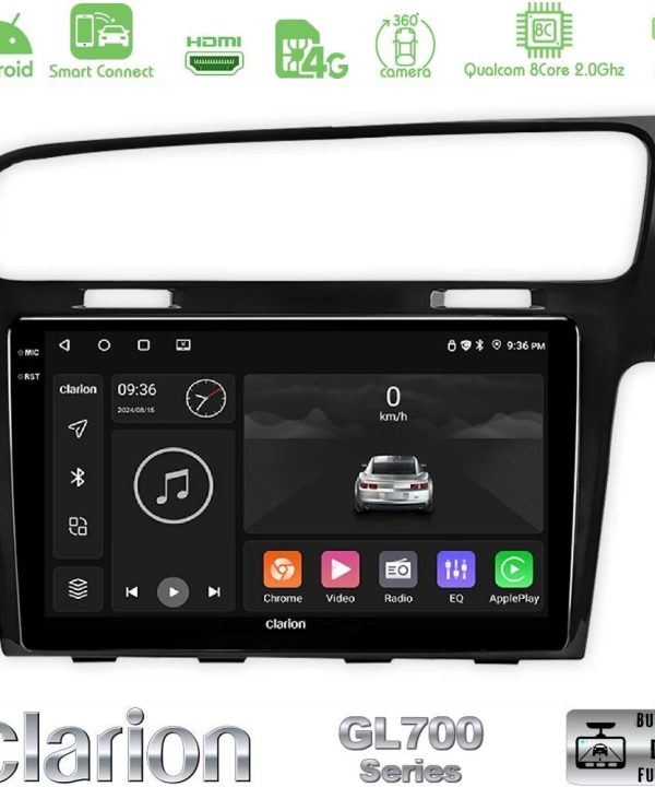 Kimpiris - Clarion GL700 QUALCOMM Series 8Core Android ClarionOS 4+64GB VW GOLF 7 RHD Navigation Multimedia Tablet 10" Με Carplay & Android Auto