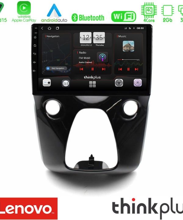 Kimpiris - Lenovo Thinkplus Series 4Core Android15 2+32GB  Toyota Aygo | Citroen C1 | Peugeot 108 Navigation Multimedia 10" Με Carplay & Android Auto
