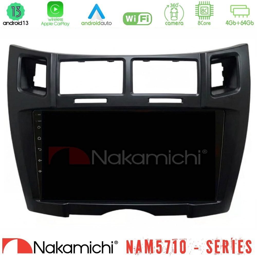 Kimpiris - Nakamichi NAM5710 Series 8Core Android13 4+64GB Toyota Yaris Navigation Multimedia Tablet 9" (Μαύρο Χρώμα)