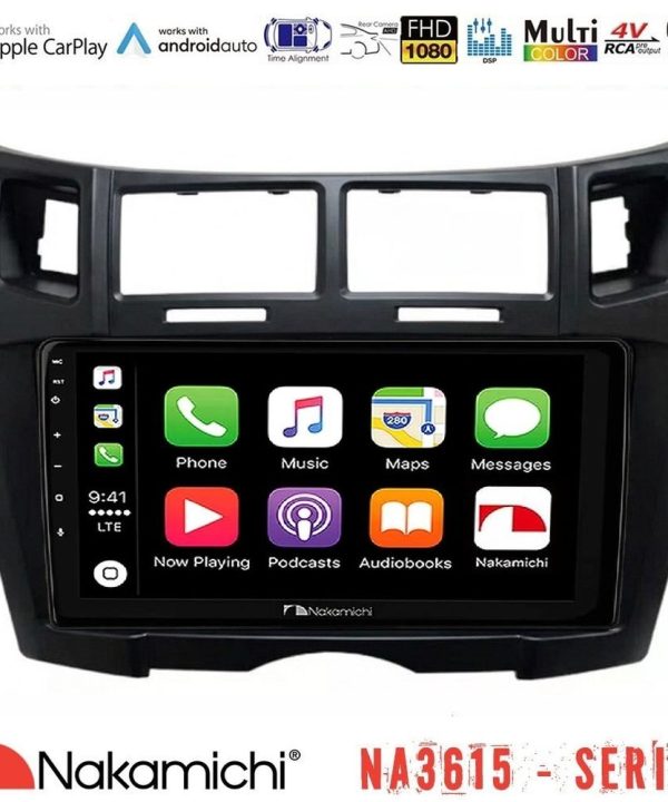 Kimpiris - Nakamichi NA3615 Series Με Wireless Carplay & Android Auto  Toyota Yaris Media Station Tablet 9" (Μαύρο Χρώμα)