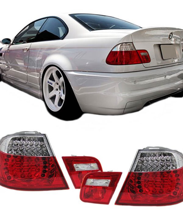 Kimpiris - Πισινά Φανάρια Set Για Bmw 3 E46 Coupe 99-03 Led Red/Crystal Depo